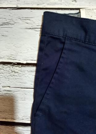 Штани чоловічі сині брюки бавовняні котонові тонкі слім фіт slim fit livergy3 фото