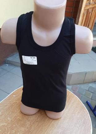 Майка черная черная черная однотонная однотонная майочка