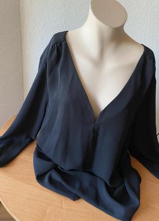 Чорна класична блуза блузка h&m
