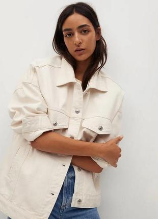 Джинсовая куртка оверсайз от mango, xxs, xs, s, оригинал