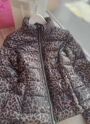 Тёплая леопардовая куртка3 фото