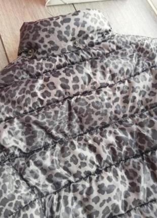 Тёплая леопардовая куртка2 фото