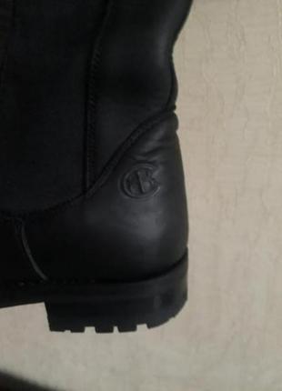 Шикарные высокие кожаные зимние брендовые сапоги челси с резинками размер 3810 фото