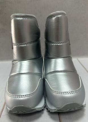 Дитячі зимові чоботи дутики apawwa  срібло р23-р287 фото