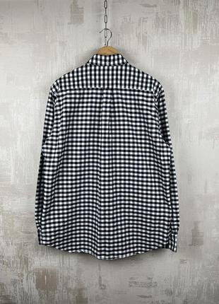 Gant oxford gingham рубашка в клетку с длинным рукавом8 фото