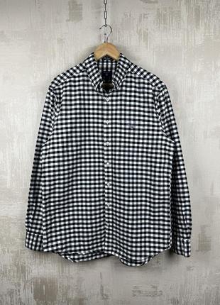 Gant oxford gingham рубашка в клетку с длинным рукавом3 фото