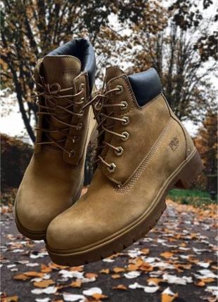 Зимові шкіряні черевики timberland pro оригінальні коричневі