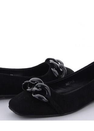 Черные замшевые туфли плоская подошва2 фото