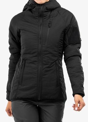 Куртка жіноча утеплена helikon-tex® womens wolfhound hoodie jacket® - black4 фото