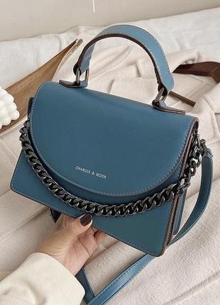 Женская сумка кросс-боди синяя2 фото