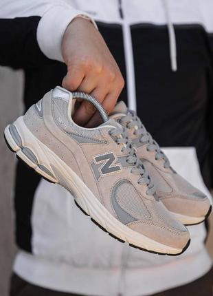 Кроссовки new balance 2002 r замшевые текстиль замша пастельные кроссы eva подошва бежево розовые