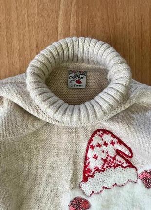 Кофта зимова на дівчинку, в'язана, на 3-4 роки. 3