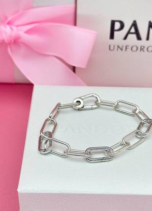 Серебряный браслет из звеньев pandora me4 фото