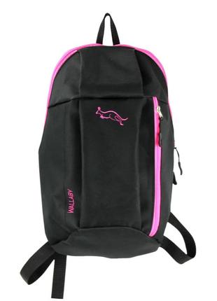 Городской рюкзак wallaby 151 черный с розовым1 фото