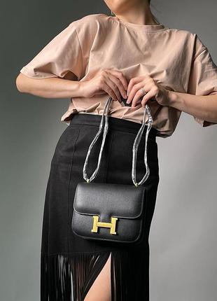 Сумка hermes constance 18 epsom calf black 3