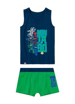 Майка + трусики ninjago для мальчика disney lego 419813 110-116 см (4-6 years) темно-синий 76888