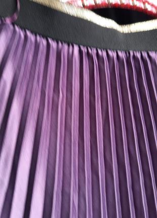 Баклажановая юбка плиссе8 фото