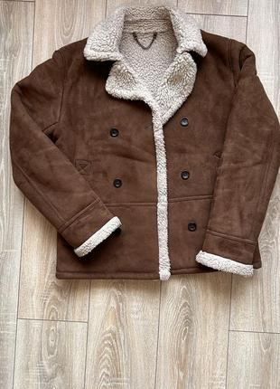 Мужская дубленка зара