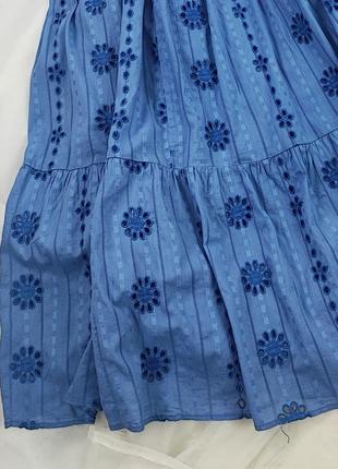 Голубая юбка из прошвы zara2 фото