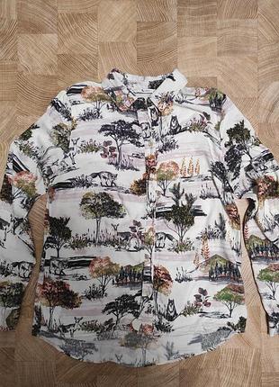 Женская рубашка с оригинальным принтом