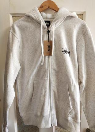 Худи stussy basic zip hoodie оригинал