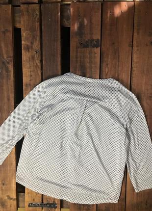 Женская блуза в горошек h&m ( эйч энд эм л-хлрр идеал оригинал черно-белая)2 фото
