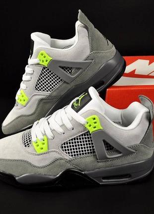 Кроссовки мужские nike air jordan retro 4 gray