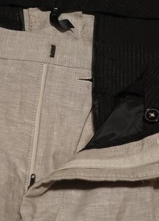 Щеголеватые формальные брюки из некрашеного льна heart dapper великобритания 32/32 р.3 фото