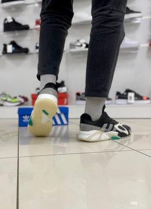 Кроссовки adidas toddler streetball адидас стритбол black черно белые зеленые кожаные2 фото