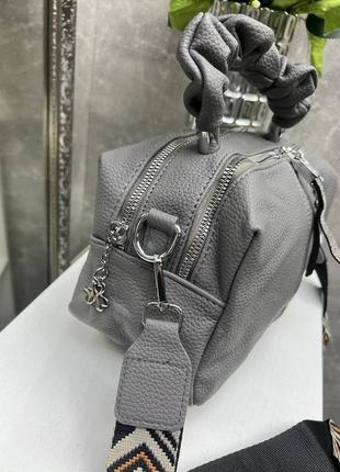 Сіра сумочка клатч на два відділення2 фото