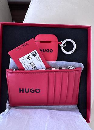 Подарок, оригинал hugo boss чехол airpods и кошелек вызывная2 фото