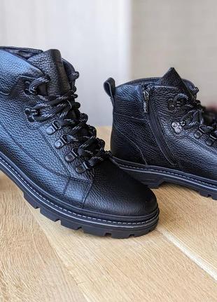 Фирменные мужские зимние ботинки натуральная кожа + молния braxton9 фото