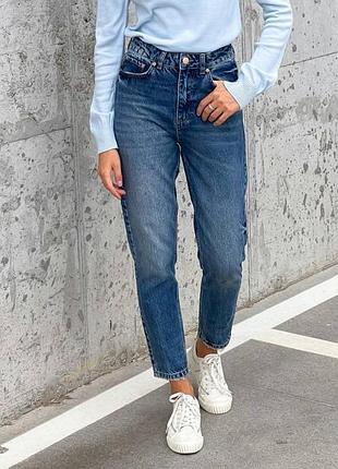 Сині джинси mom , мом