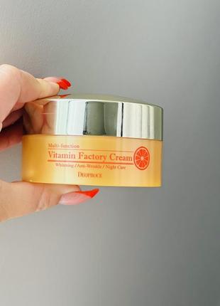 Омолоджуючий вітамінний крем з обліпихою deoproce vitamin factory cream 100 мл2 фото