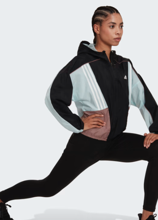 Женская спортивная куртка (ветровка, топ) adidas hyperglam hooded track top hz97093 фото