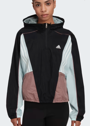 Женская спортивная куртка (ветровка, топ) adidas hyperglam hooded track top hz97091 фото