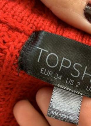 Стильный красный свитер topshop 34-366 фото