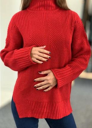 Стильный красный свитер topshop 34-361 фото