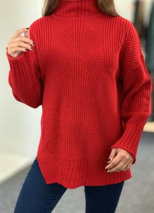 Стильный красный свитер topshop 34-365 фото