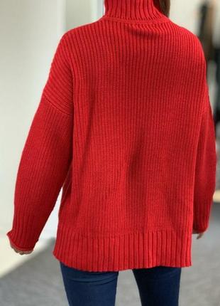 Стильный красный свитер topshop 34-364 фото