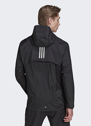 Мужская спортивная ветровка adidas marathon running jacket black hk56372 фото