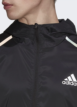 Мужская спортивная ветровка adidas marathon running jacket black hk56376 фото