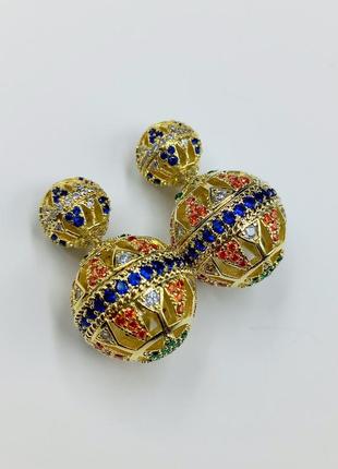 Сережки із фіонітами 2