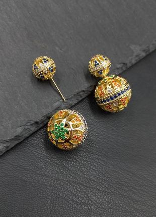 Сережки із фіонітами 5
