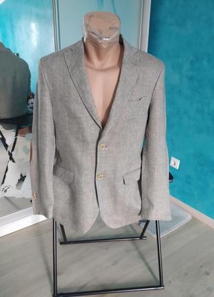 Пиджак massimo dutti, льон