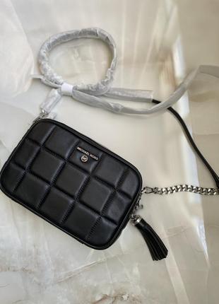 Сумка michael kors jet set medium quilted leather camera bag1 фото