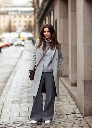 Стильные теплые серые брюки на высокий рост marks & spencer