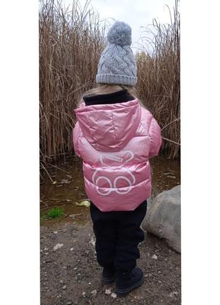 Непромокаемая дутая куртка на девочку 3-4 года