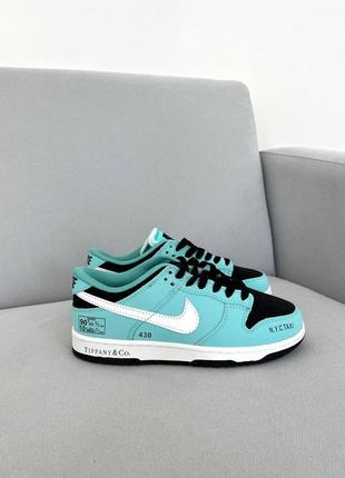 Топ 🔥 кожаные кроссовки nike sb dunk low tiffany8 фото