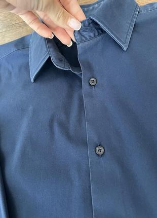 Синяя рубашка zara superslim4 фото